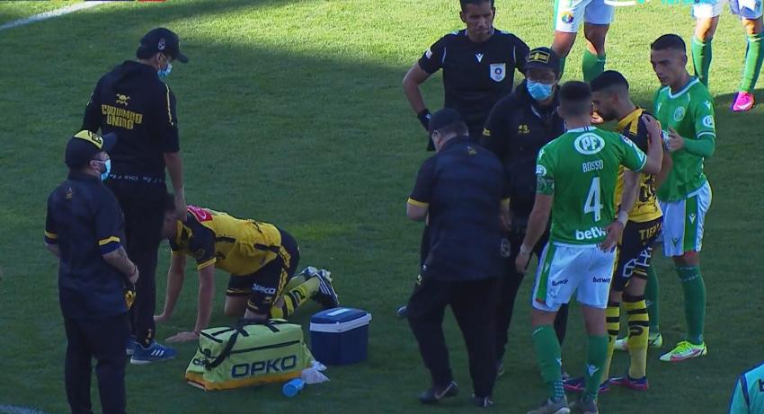 El fuerte choque que generó preocupación en el Audax vs Coquimbo