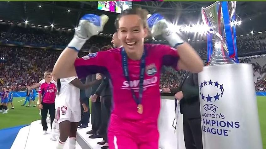 Christiane Endler ganó la UEFA Champions League. Imagen: Pantallazo.