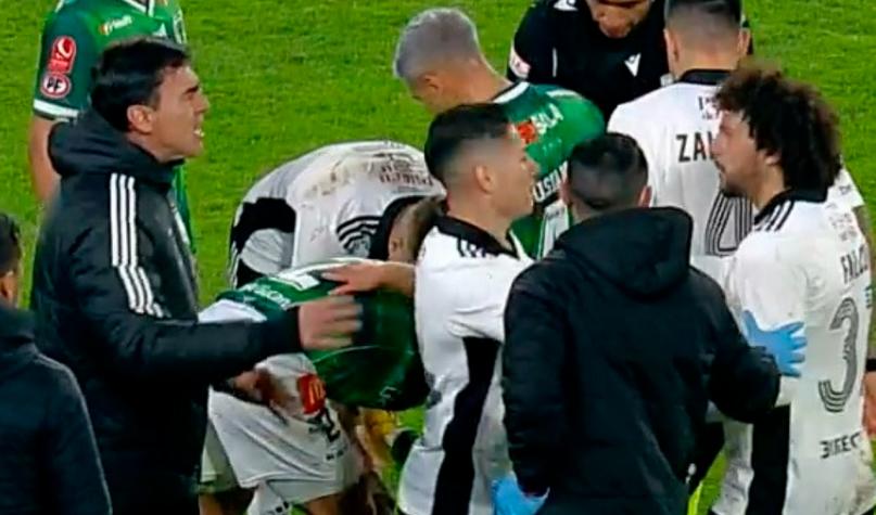 Video | "Pensá tonto": así fue el reto de Gustavo Quinteros a Maxi Falcón en el duelo entre Colo Colo y Temuco por la Copa Chile