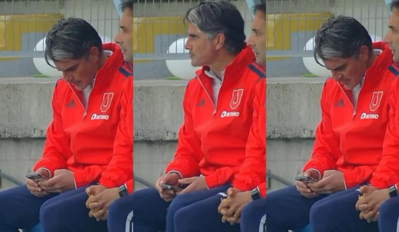 "Trae pan": Diego López fue captado mirando su celular en pleno partido de la U y los hinchas enloquecieron