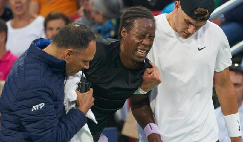 Drama en el tenis: Gael Monfils sufrió grave lesión y salió llorando de la cancha