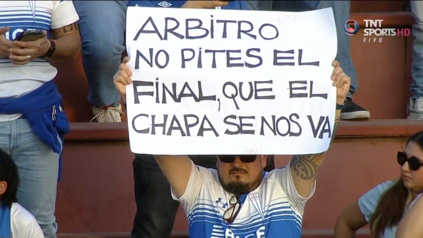 "Árbitro no pites el final que el Chapa se nos va": hinchas de la UC muestran su afecto por José Pedro Fuenzalida