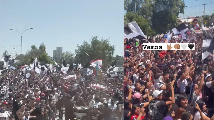 ¡La arenga que nunca falla! Hinchas llegaron en multitud a despedir al plantel de Colo Colo en su viaje a Coquimbo