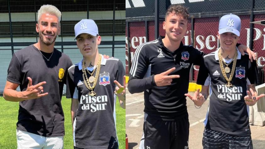 Marcianeke y jugadores de Colo Colo