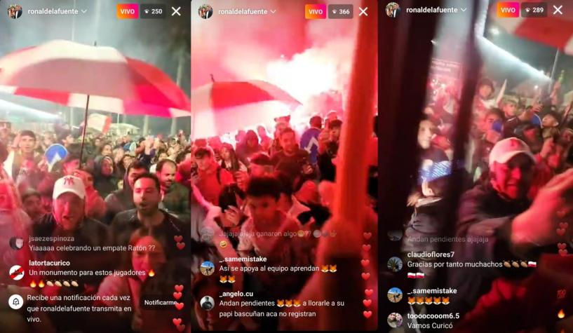 ¡Curicó vuelto loco con el empate! Cientos de hinchas recibieron a los 'torteros' tras el heroico punto ante Colo Colo