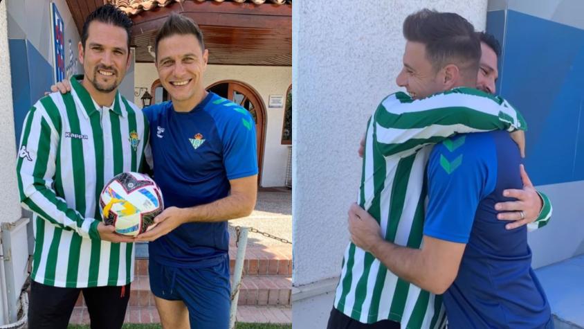 ¡Una visita de lujo! Real Betis recibió con los brazos abiertos a Mark González previo a su revancha con Colo Colo