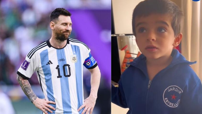 Niño reacciona tiernamente a la derrota de Argentina