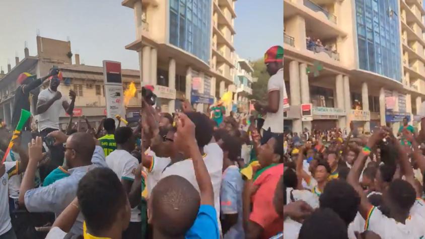 Senegal celebrando