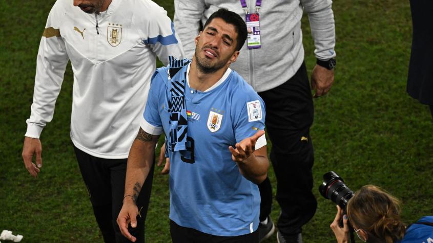El emotivo abrazo entre Luis Suárez y su hijo que lloraba desconsolado tras la eliminación de Uruguay en Catar 2022