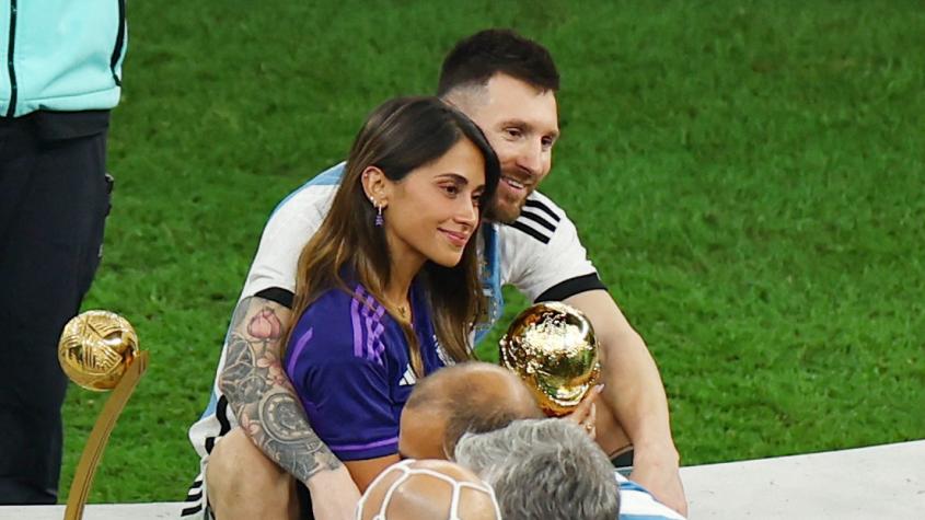 Antonela Roccuzo y Lionel Messi (Reuters)