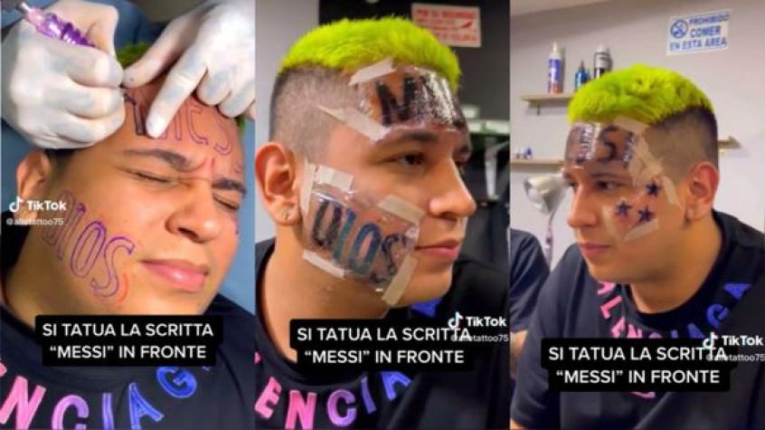 VIDEO| Joven que se tatuó a "Messi" en el rostro ahora busca cómo borrarlo: "Estoy arrepentido" 