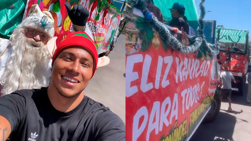 VIDEO | Brayan Cortés es pura generosidad: salió a repartir regalos navideños en Iquique