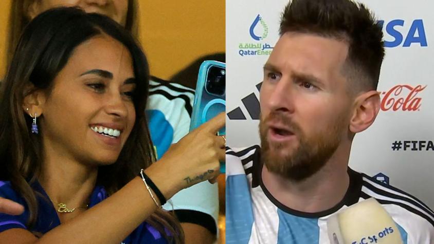 Antonela Roccuzo y Lionel Messi