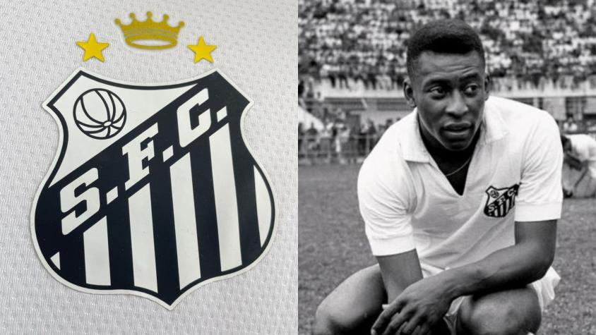 Santos presentó nuevo escudo con una corona en homenaje a Pelé