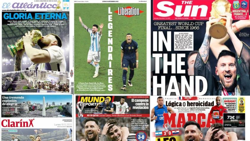 Las portadas del Mundo tras el título de Argentina en Catar 2022