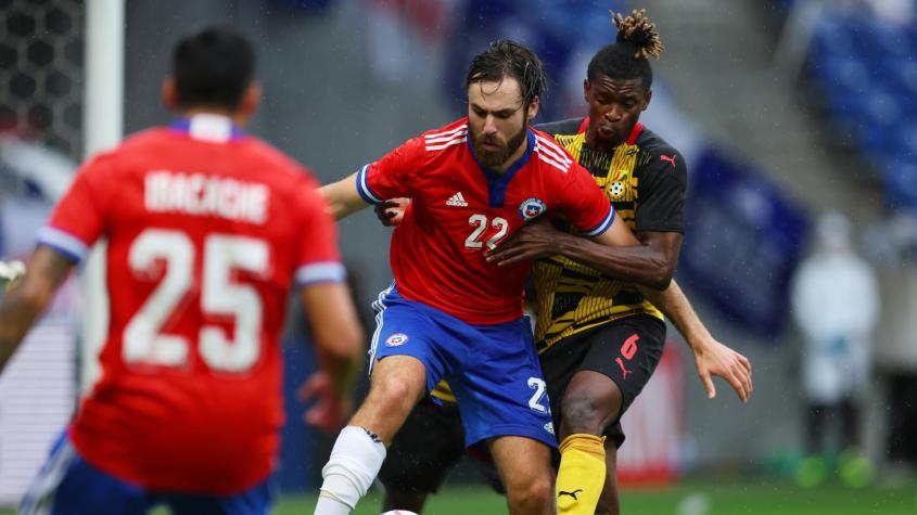 Ben Brereton en la Selección chilena (Photosport)