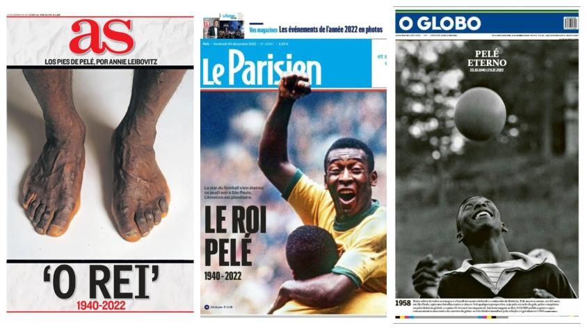 O'Rei con el mundo a sus pies: la muerte de Pelé se tomó las portadas de los medios más importantes