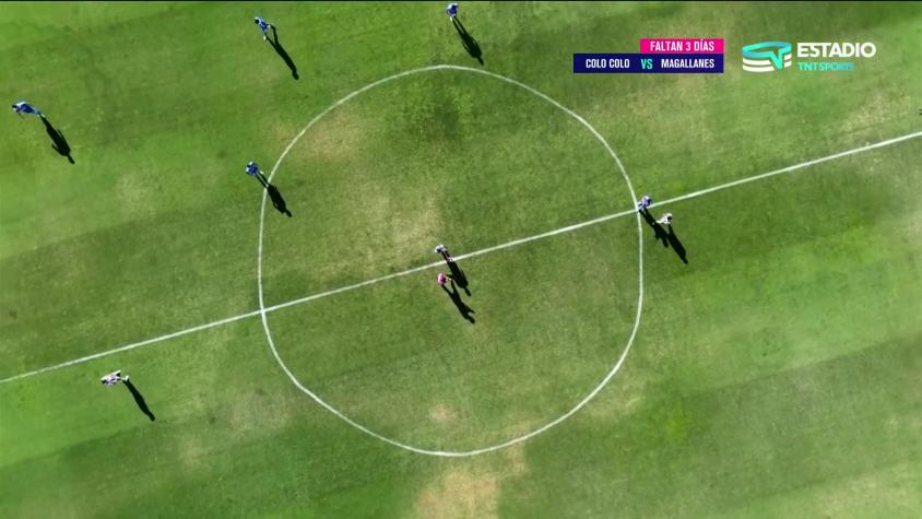 ¿Cómo anda el pulso? El vergonzoso círculo central de la cancha del CDA por el que la U se llenó de burlas