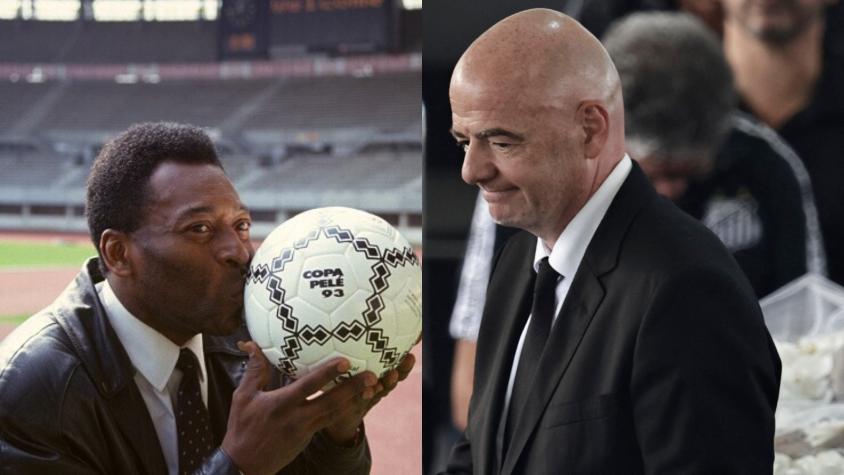 Infantino en el funeral de Pelé