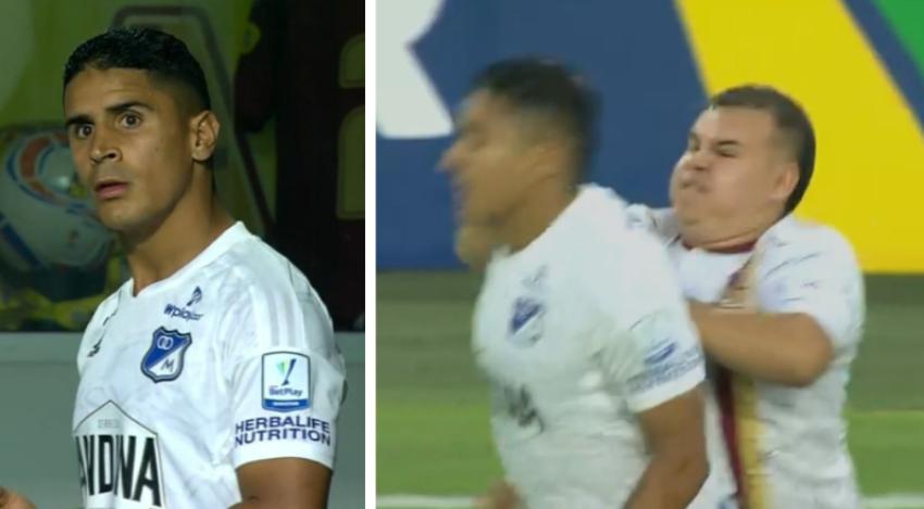 ¡Insólito! Hincha ingresó a la cancha y agredió a futbolista que le terminó devolviendo el golpe
