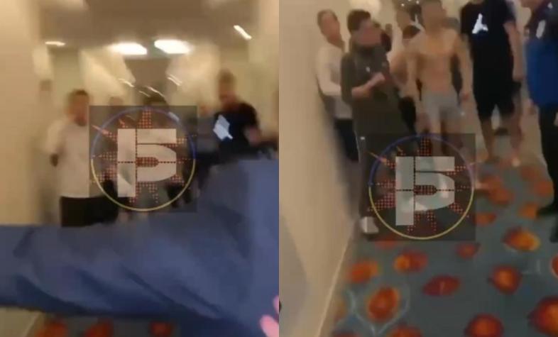 VIDEO | Feroz pelea entre un club ruso y otro ucraniano al encontrarse en un hotel