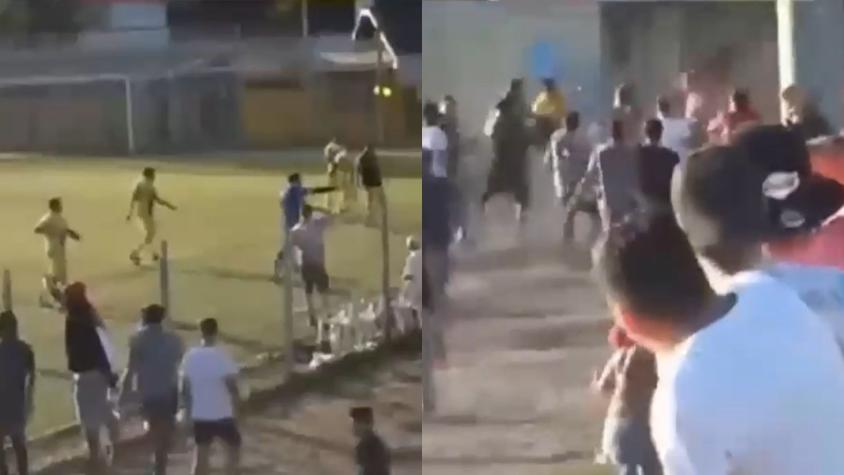 ¡Dramático! Partido del fútbol amateur terminó en feroz balacera entre asistentes