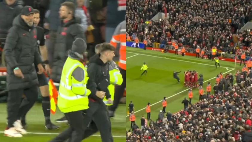 ¡El peor chascarro! Hincha del Liverpool que invadió la cancha y casi lesiona a un jugador será expulsado de por vida