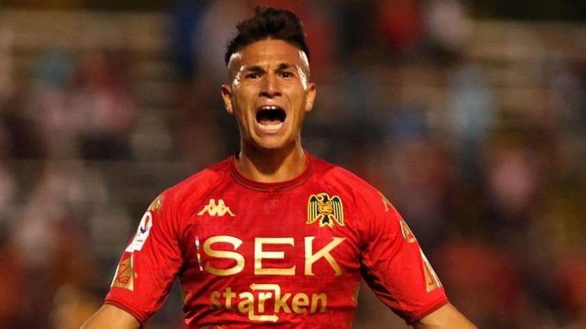 La alegría de Benjamín Galdames tras marcar su primer gol en el profesionalismo