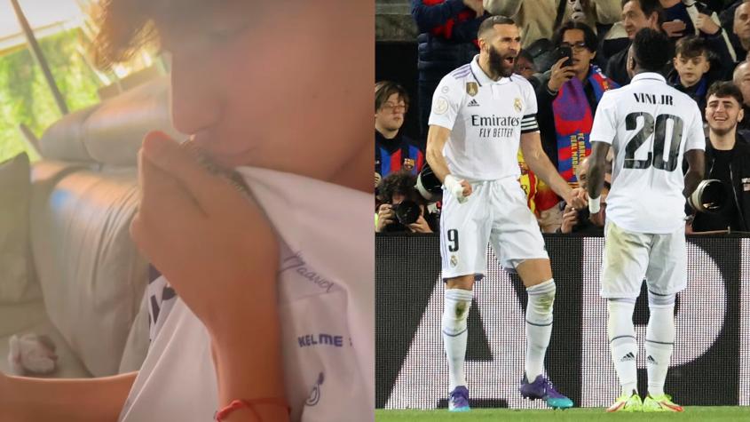 VIDEO | El eufórico festejo de Iván Zamorano y su hijo tras la goleada del Real Madrid sobre Barcelona
