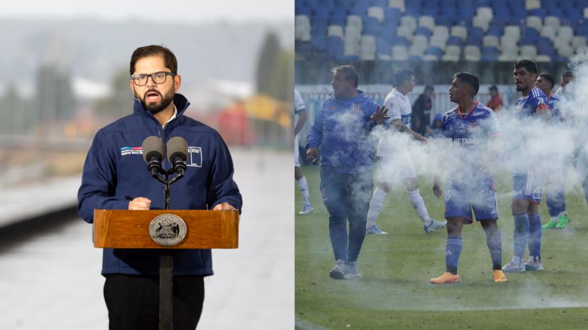 Presidente Boric golpea la mesa por graves incidentes en el Clásico Universitario: “Vamos a hacer caer todo el peso de la ley”