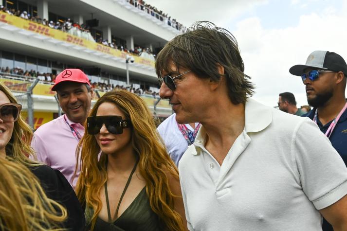 Shakira y Tom Cruise en Miami - AFP