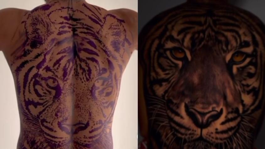 ¡Una locura! Seleccionado chileno impactó las redes con feroz tatuaje en su espalda
