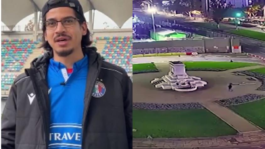 ¡Puro aguante! Audax Italiano le entregó espectacular premio a hincha que celebró solo en Plaza Italia