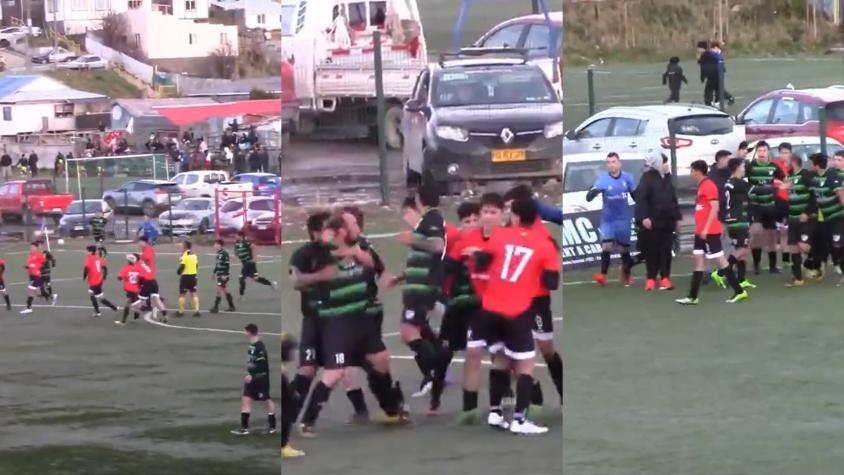 ¡La violencia desatada! Una batalla campal se tomó el fútbol amateur en Punta Arenas
