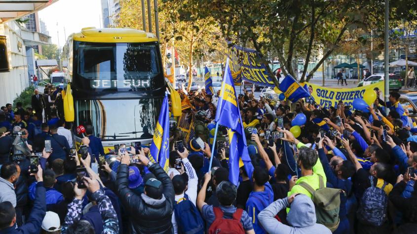 FOTOS | Así fue el masivo recibimiento de Boca Juniors en Chile antes de enfrentar a Colo Colo