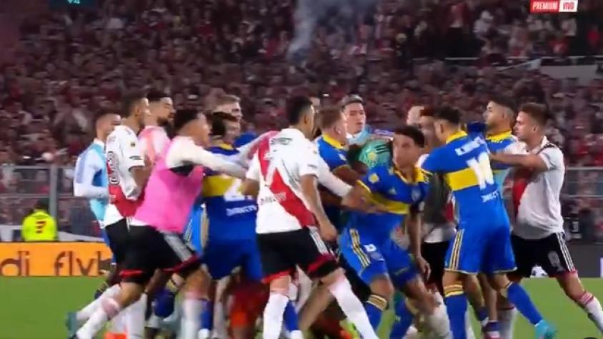 Pelea boca juniors y river plate