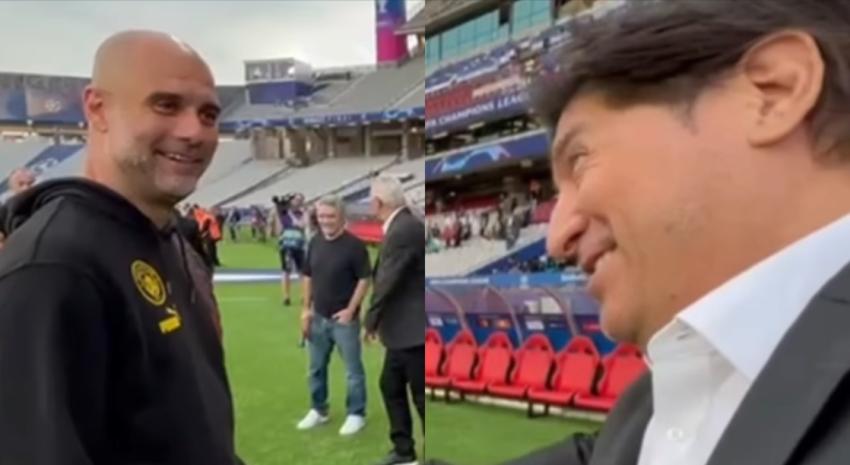 "Están todos los interistas acá": El divertido diálogo entre Pep Guardiola e Iván Zamorano previo a la final de la Champions League