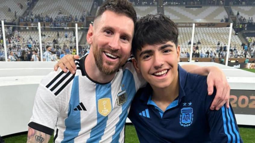 Benjamín Agüero y Lionel Messi