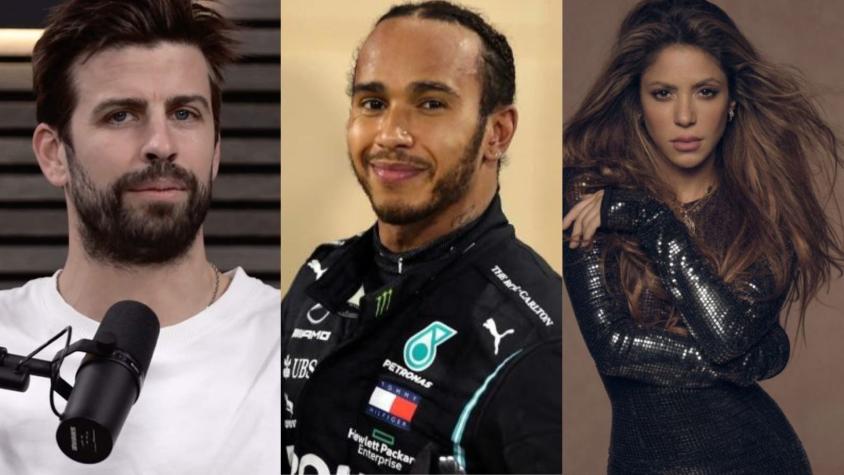 Hamilton, Shakira y Piqué