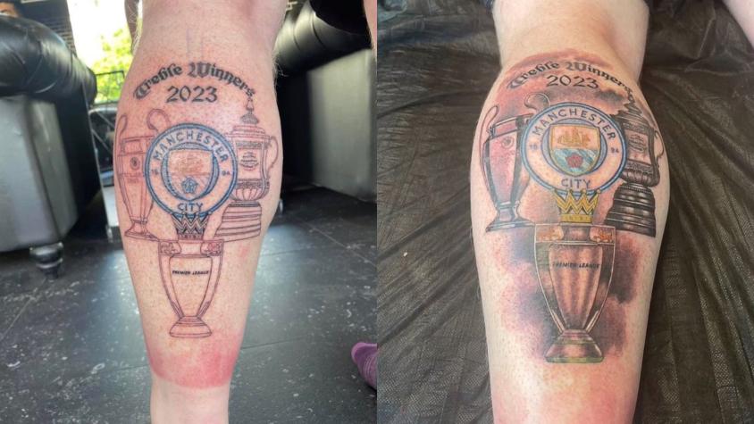 El que tiene miedo a morir, que no nazca: hincha del Manchester City se tatúa la Champions League antes de la final