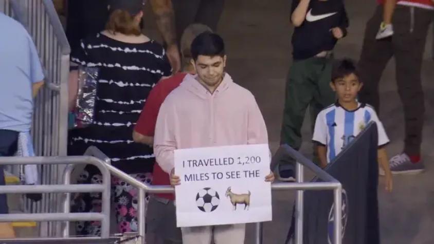 Pura desilusión: fanático viajó miles de kilómetros para ver a Lionel Messi en Inter Miami