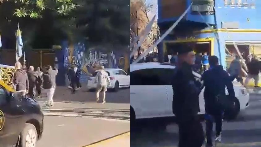 Fanáticos de Colo Colo tuvieron que correr de la hinchada de Boca Juniors en Argentina