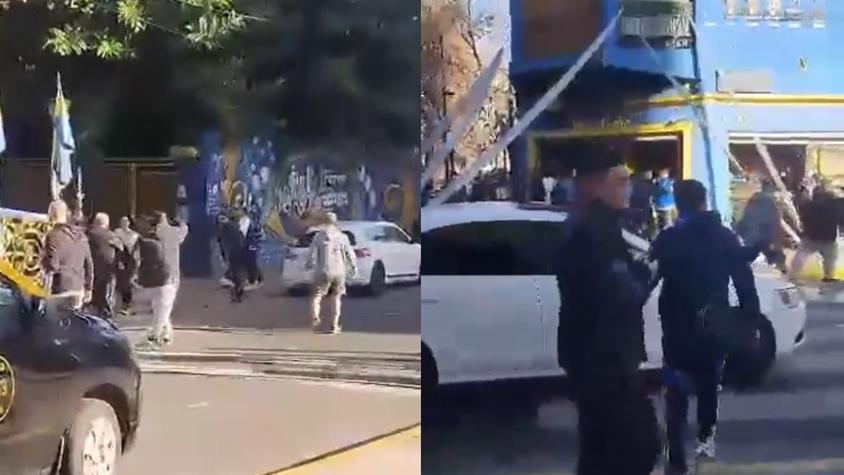 Hinchas de Colo Colo en la Boca