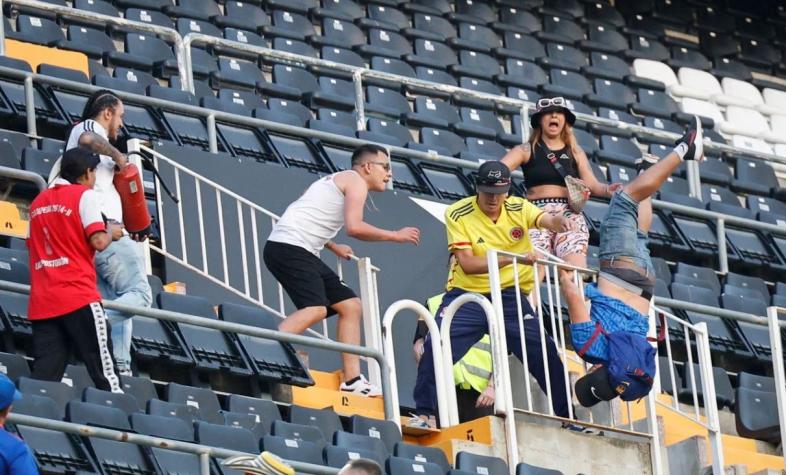 ¡Se pasaron! Hinchas de Colombia se enfrentaron entre sí en amistoso internacional con Irak