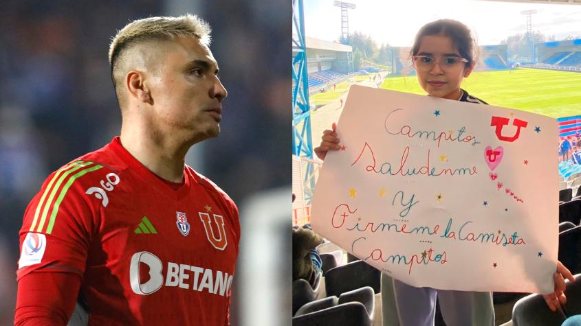 El aplaudido gesto de Cristóbal Campos con una pequeña hincha tras el triunfo de la U ante Huachipato