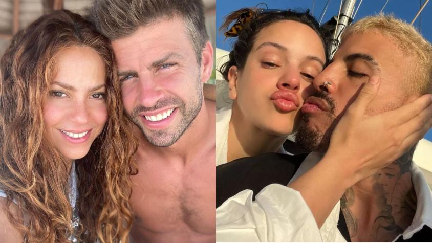 Shakira y Piqué , Rosalía y Rauw Alejandro - Créditos: Instagram