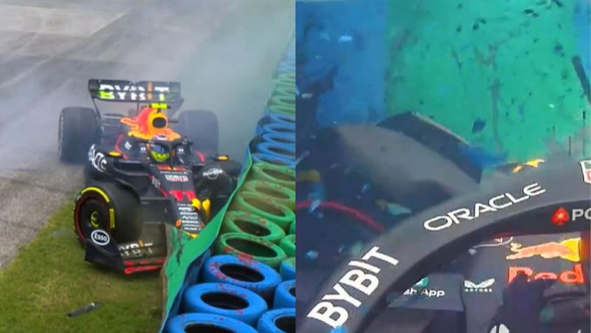 El accidente de Sergio Pérez (Capturas F1)