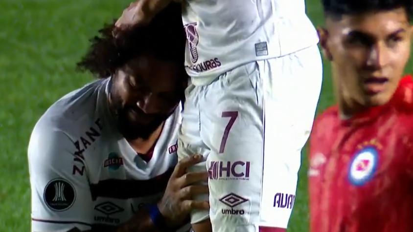 Marcelo le provocó grave lesión a jugador de Argentinos Juniors en la Copa Libertadores - Crédito: Captura