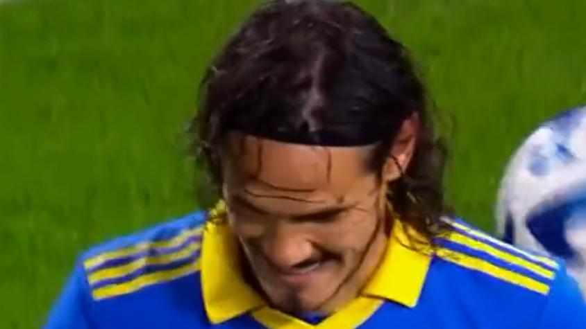 Edinson Cavani se robó las miradas en su debut en Boca Juniors por la Copa Libertadores - Crédito: Captura.