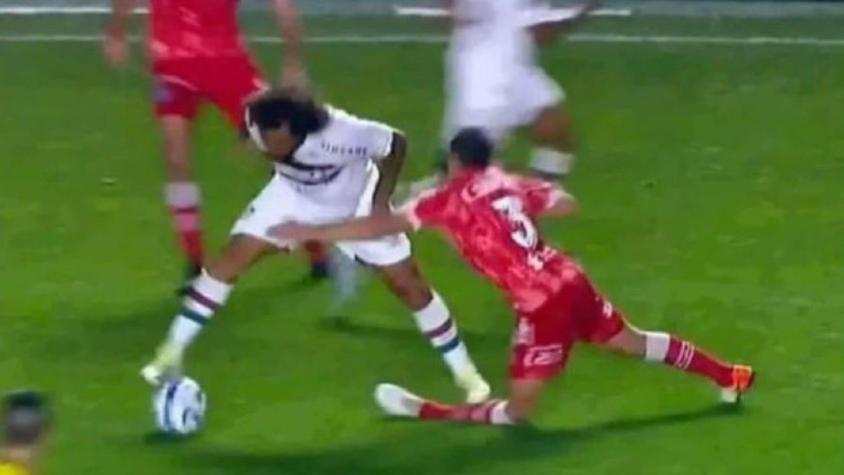 Marcelo conoció su sanción tras la grave lesión que le provocó a Luciano Sánchez en la Copa Libertadores